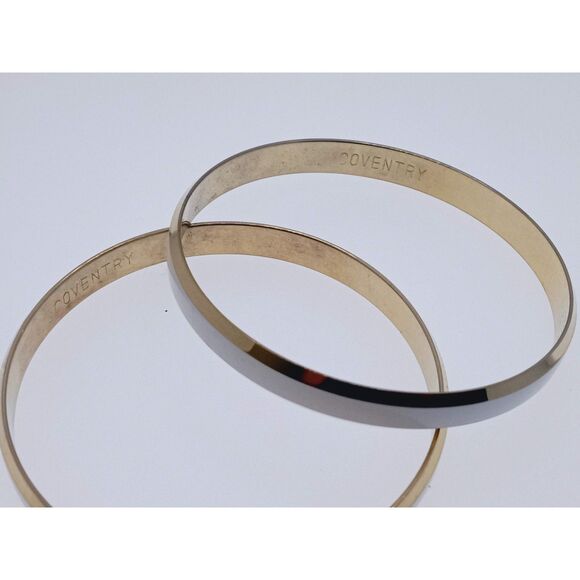 Vintage 2 gold tone Sarah Coventry “Milky Way” bangle bracelets - Picture 2 of 8